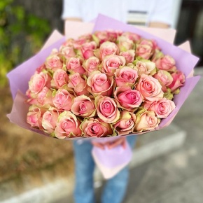 Букет 51 роза Бэлла Роса (40 см) в Солнечногорске