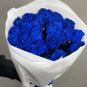 25 синих роз Эквадор (60 см) в Солнечногорске
