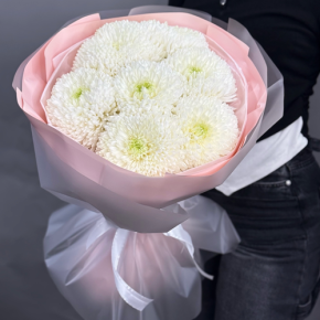 Нежный букет из 7 хризантем Магнум в Солнечногорске