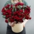 Композиция в шляпной коробке "Амур" из кустовых пионовидных роз в Солнечногорске Композиция в шляпной коробке "Амур" из кустовых пионовидных роз в Солнечногорске