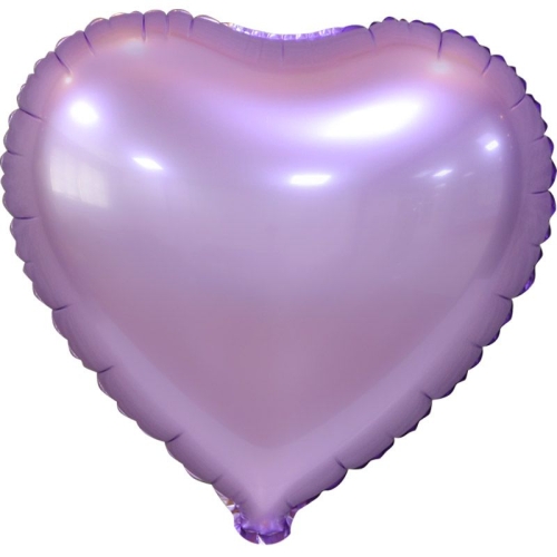 Сердце сиреневое фольгированный шар с гелием (45 см) в Солнечногорске