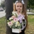 Композиция с георгинами на 1 сентября в белом ящике в Солнечногорске Композиция с георгинами на 1 сентября в белом ящике в Солнечногорске