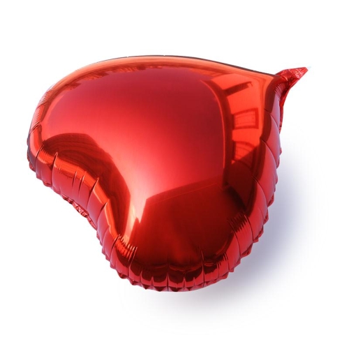 Сердце красное фольгированный шар с гелием (45 см) в Солнечногорске