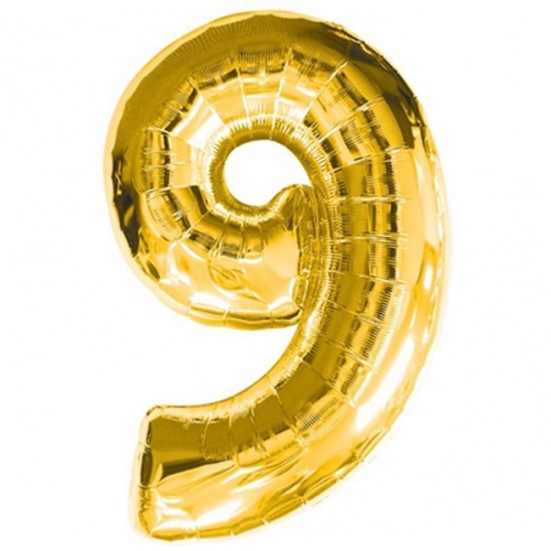 Шар гелиевый цифра 9 (40х102 см) в Солнечногорске